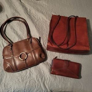 Bundle of Leather Bags and Wallet